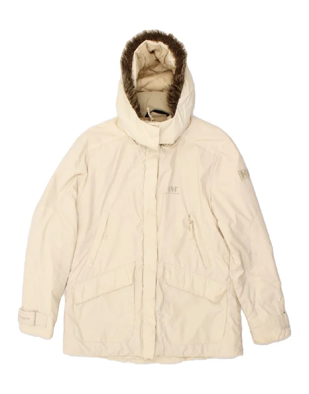 Shop the Weekend Away HELLY HANSEN Womens Hooded Padded Jacket UK 6 XS Off White Nylon Shop the Weekend Away HELLY HANSEN Womens Hooded Padded Jacket UK 6 XS Off White Nylon