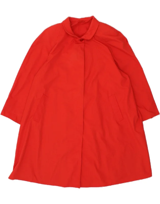 Weekend Deals That Excite VINTAGE Womens Oversized Overcoat EU 46 XL Red Polyester