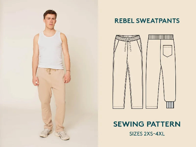 Weekend Sale: Don't Miss Out Rebel Sweatpants Mens Paper Pattern - Wardrobe by Me
