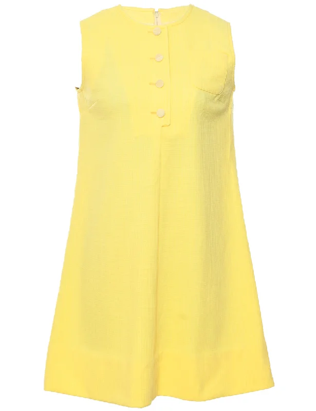 Best Seller Sleeveless Yellow Dress - S