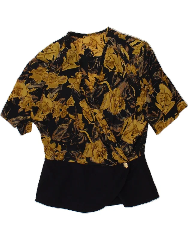 While Supplies Last VINTAGE Womens Short Sleeve 1 Button Blazer Jacket UK 16 Large Yellow