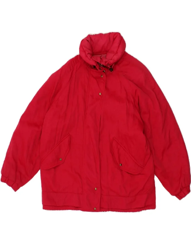 Weekend Sale: Don't Miss Out BELFE Womens Windbreaker Coat IT 44 Medium Red Nylon