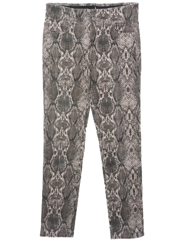 Overstock Clearance Snakeskin Pattern Trousers - W32 L31