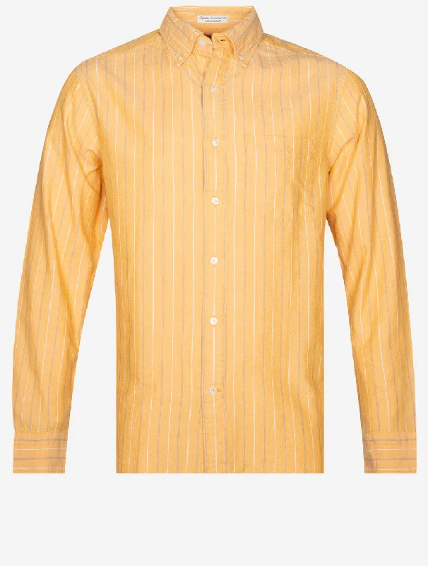 Weekend Deals That Dazzle Regular Archive Oxford Stripe Shirt Medal Yellow