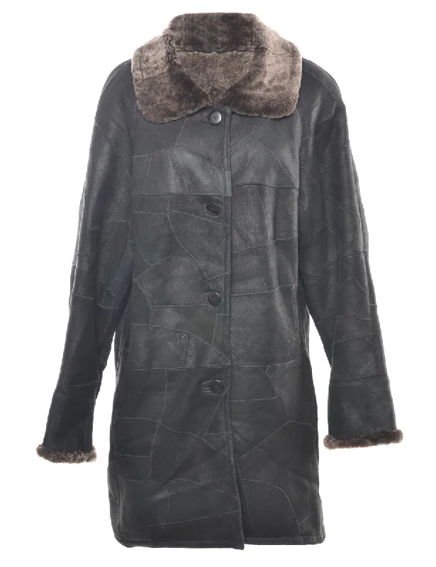 Weekend Bargains to Love Single Breasted Shearling Lining Coat - L