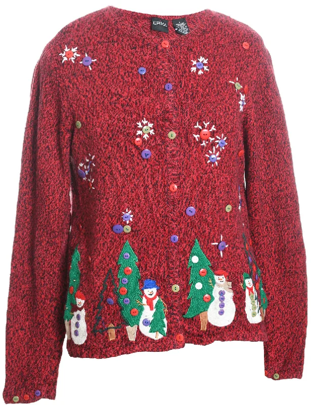 Exclusive Deal Snowman Christmas Cardigan - S