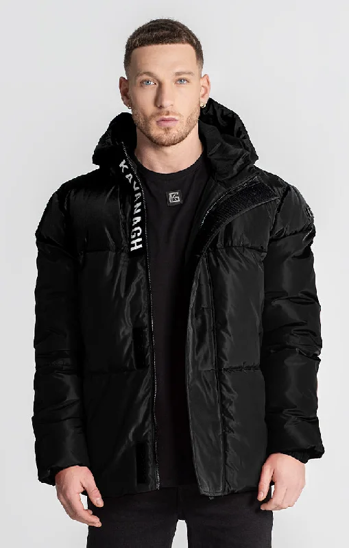 Online Exclusive Black Sauce Puffer Jacket