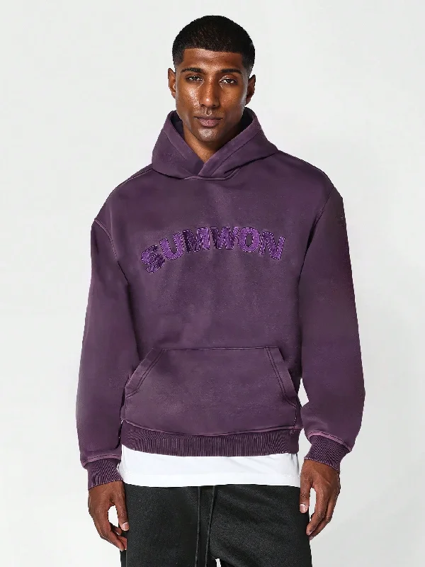 Quick Sale Overhead Washed Hoodie With Embroidery