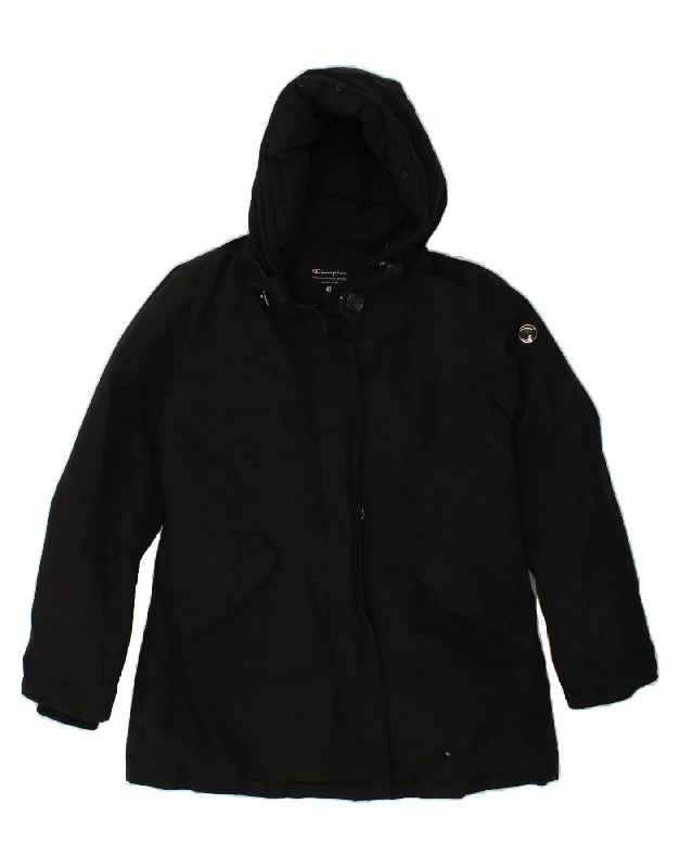 Weekend Bargains to Love CHAMPION Womens Hooded Padded Jacket EU 42 Large Black Polyester Weekend Bargains to Love CHAMPION Womens Hooded Padded Jacket EU 42 Large Black Polyester