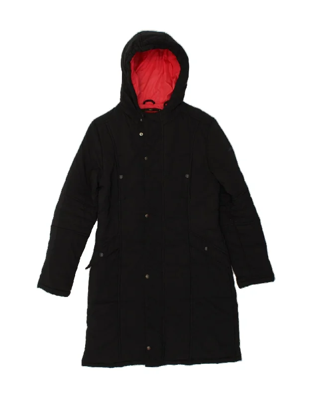 Sale Event LEE Womens Hooded Windbreaker Coat UK 14 Medium Black Polyamide