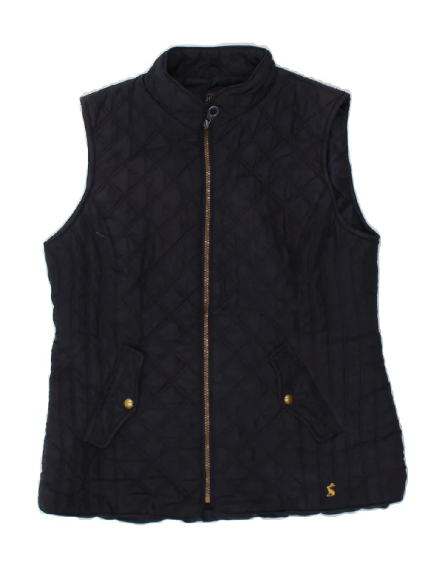 Big Deal JOULES Womens Quilted Gilet UK 12 Medium  Navy Blue Polyester