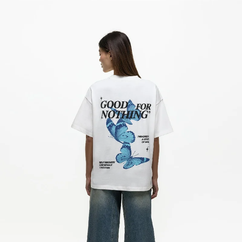 Massive Deal Oversized Euphoria White T-shirt (Final Sale)