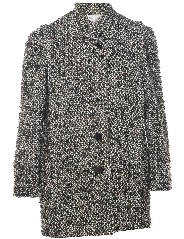 Hurry Up Single Breasted Wool Coat - S
