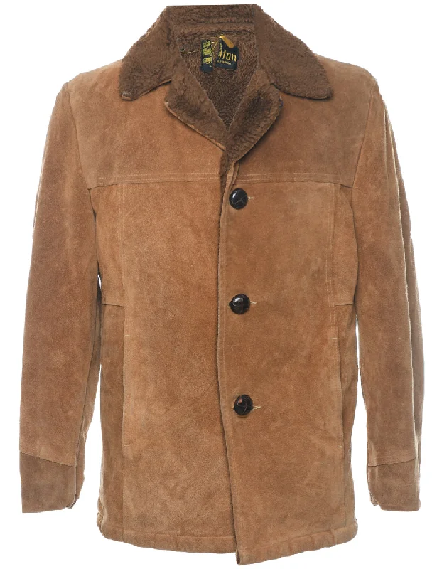 Weekend Specials to Savor Single Breasted Shearling Suede Jacket - L