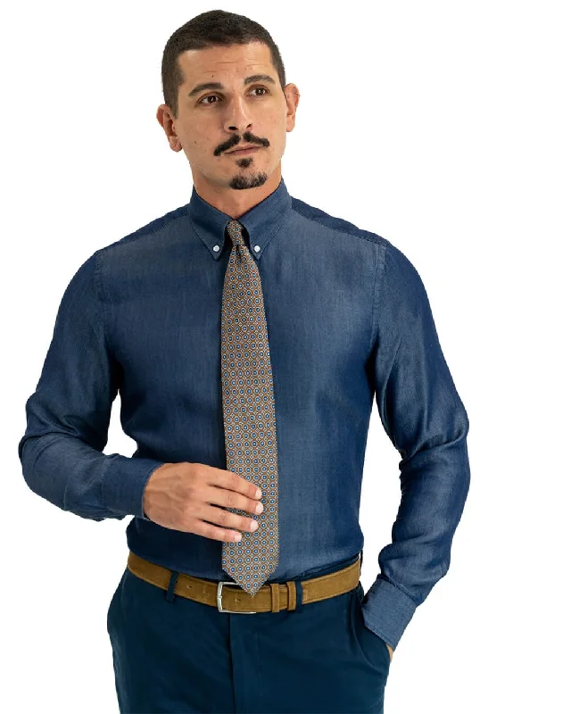 Extra Savings Blue Tencel Button Down Shirt