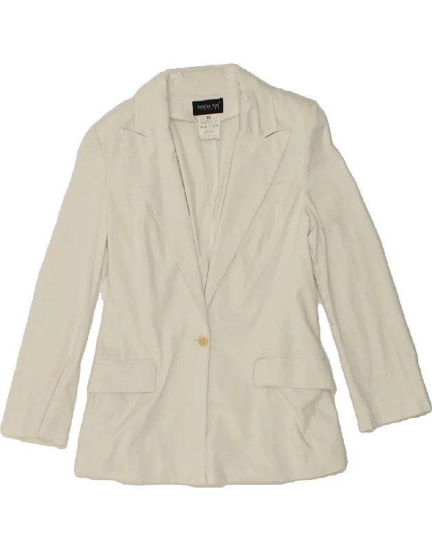 Weekend Offers That Sizzle PATRIZIA PEPE Womens 1 Button Blazer Jacket IT 44 Medium White Polyamide Weekend Offers That Sizzle PATRIZIA PEPE Womens 1 Button Blazer Jacket IT 44 Medium White Polyamide