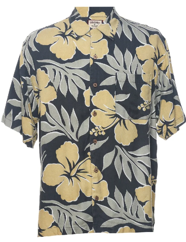 Sale Alert Silk Floral Hawaiian Shirt - M