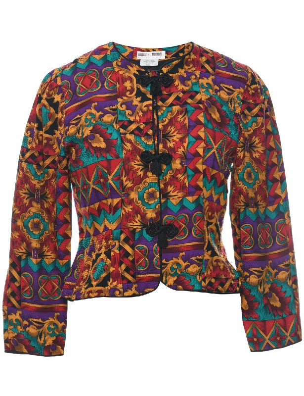 Massive Savings Silk Button Front Jacket - S