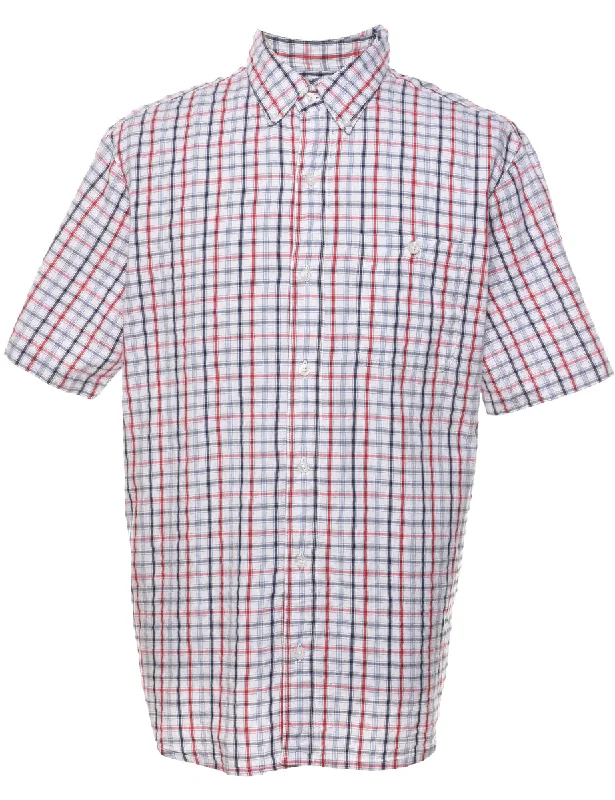 Weekend Discounts Worth Grabbing Short Sleeve Checked Shirt - L