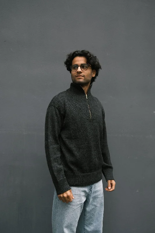 Weekend Deals to Make You Smile unisex knit sweater - quentin - anthracite