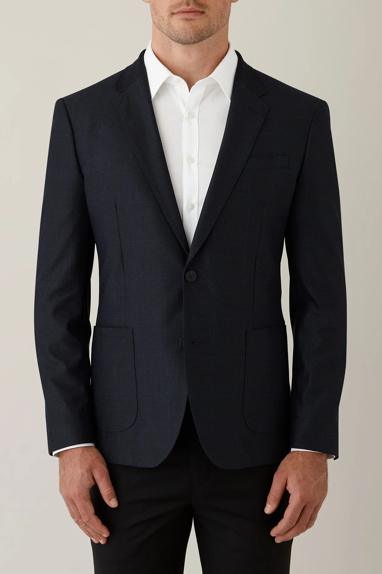 Unmissable Offer Zeller Check Print Jacket - Stretch - Dark Navy