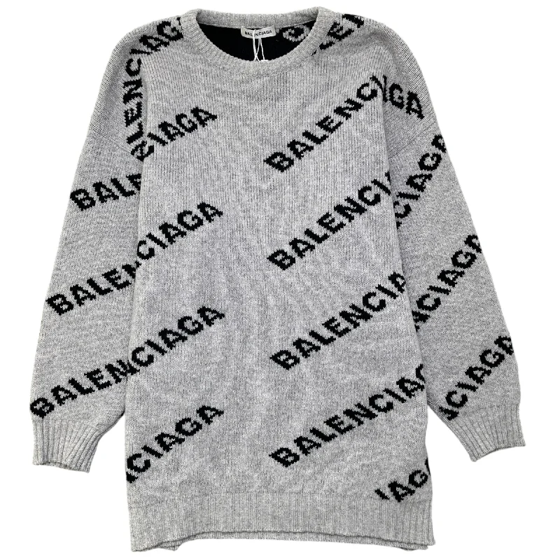 Today Only Men's Logo Knit Jumper Grey Size L