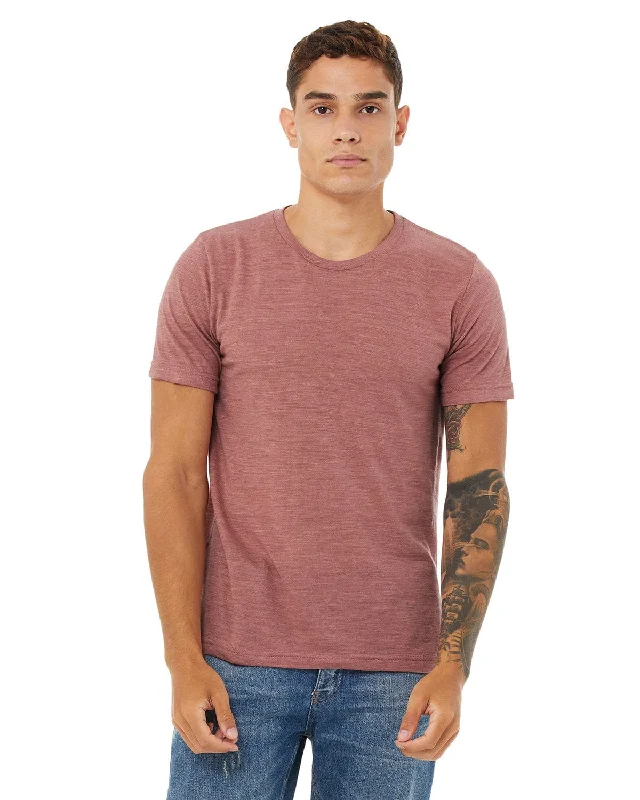 Big Deal Bella+Canvas Mens Poly-Cotton Short Sleeve T-Shirt | Mauve Slub
