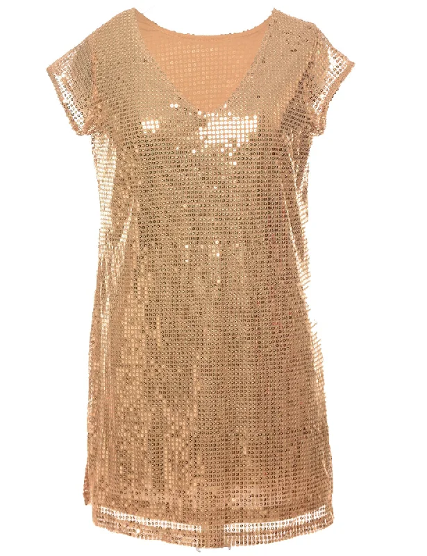 Best Seller Sequined Party Dress - L