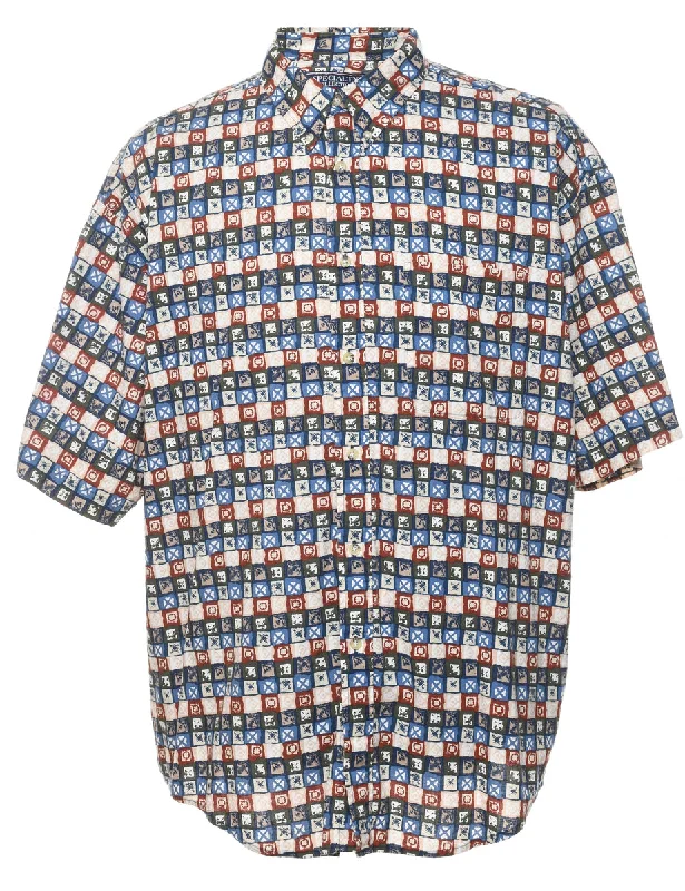 Amazing Value Short Sleeve Multi-Colour Printed Shirt - XL