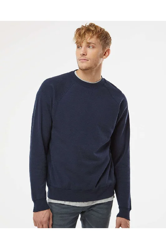 Quick Deals Independent Trading Co. Mens Special Blend Crewneck Raglan Sweatshirt - Classic Navy Blue Quick Deals Independent Trading Co. Mens Special Blend Crewneck Raglan Sweatshirt - Classic Navy Blue