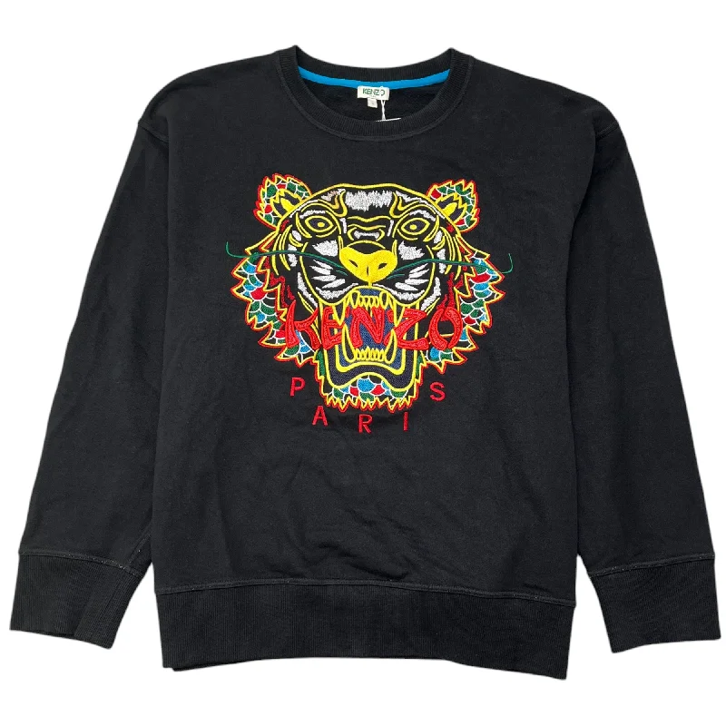 Hot Buy Men's Embroidered Tiger Jumper Black Size L