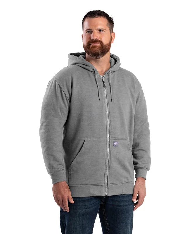 Lowest Rates Berne Mens Grey Fleece Thermal Hooded Sweatshirt