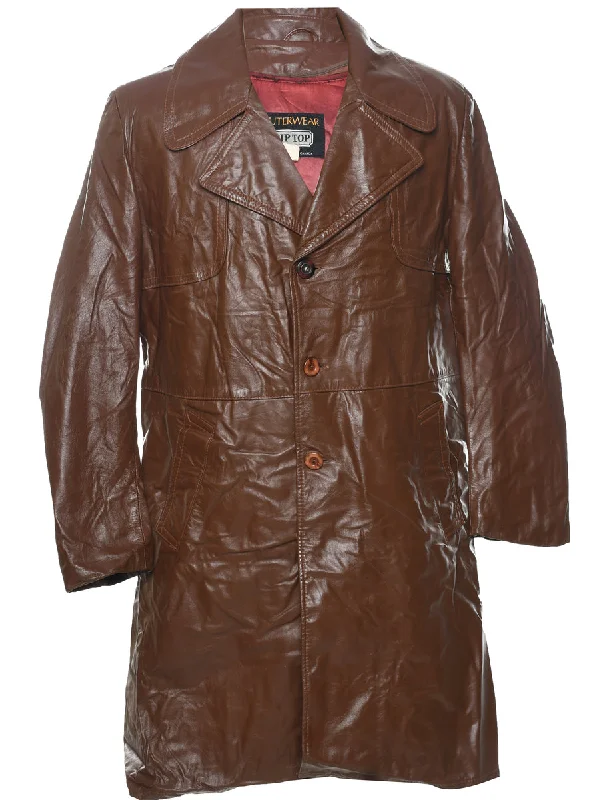 Weekend Savings Sensation Single Breasted Leather Jacket - L