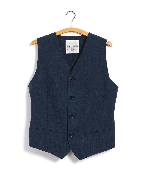 Weekend Deals That Thrill DANIEL | Classic Waistcoat | Crinkle Blue