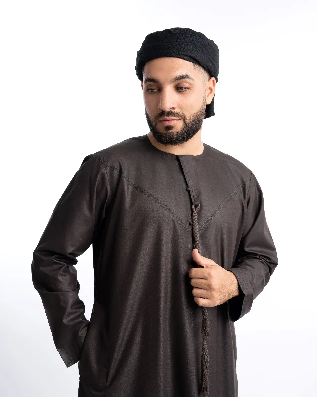 Weekend Specials to Delight Dark Brown Emirati Kandora - Men