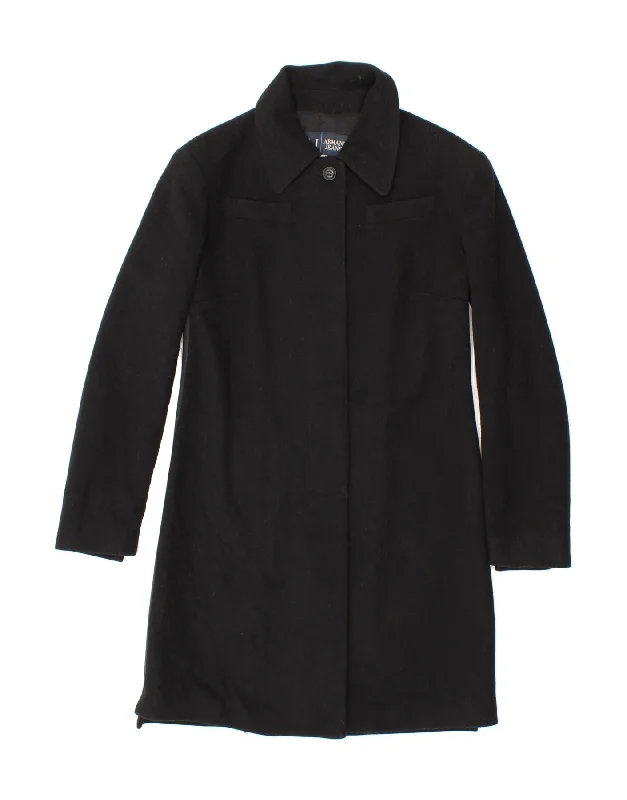 Weekend Discounts to Indulge In ARMANI JEANS Womens Overcoat UK 14 Medium Black Colourblock Wool Weekend Discounts to Indulge In ARMANI JEANS Womens Overcoat UK 14 Medium Black Colourblock Wool