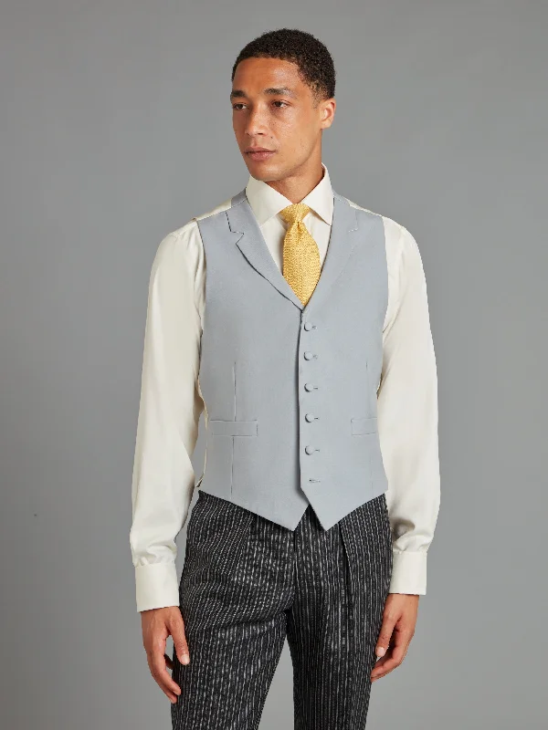 While Supplies Last Single Breasted Wool Waistcoat - Grey