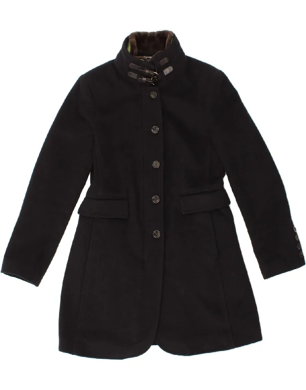 Reduced Rates WELLINGTON OF BILMORE Womens Overcoat EU 36 Small Black New Wool