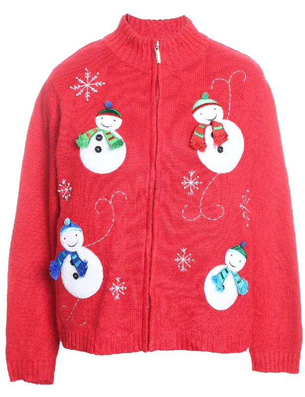Weekend Specials to Celebrate Snowman Christmas Cardigan - M