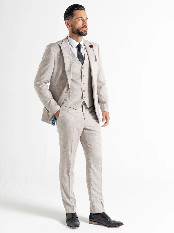 Midnight Madness KENSINGTON CREAM WITH LIGHT BROWN CHECKS DETAILING