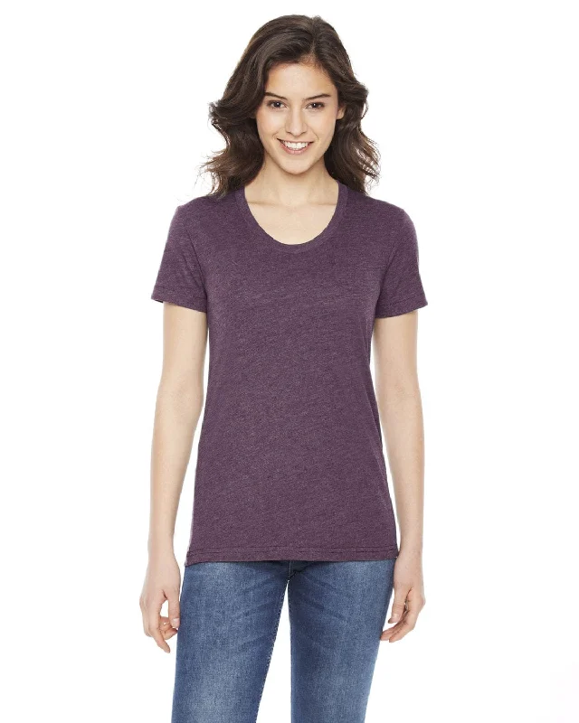 Super Discount American Apparel Ladies Poly-Cotton Short Sleeve Crewneck | Heather Plum Super Discount American Apparel Ladies Poly-Cotton Short Sleeve Crewneck | Heather Plum