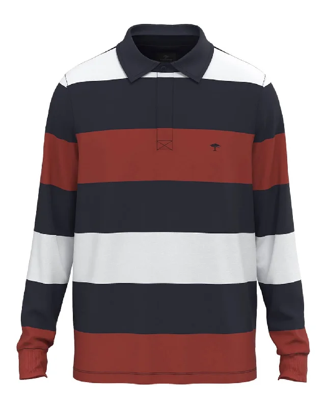 Weekend Bargains to Grab Fynch-Hatton Rugby Striped Navy Polo Shirt