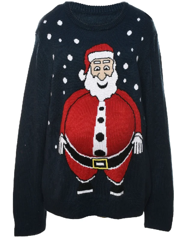 Deep Savings Santa Claus Christmas Jumper - L