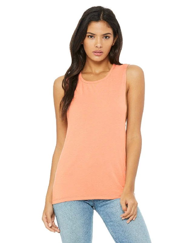 Act Fast Bella+Canvas Ladies Flowy Scoop Muscle Tank | Sunset