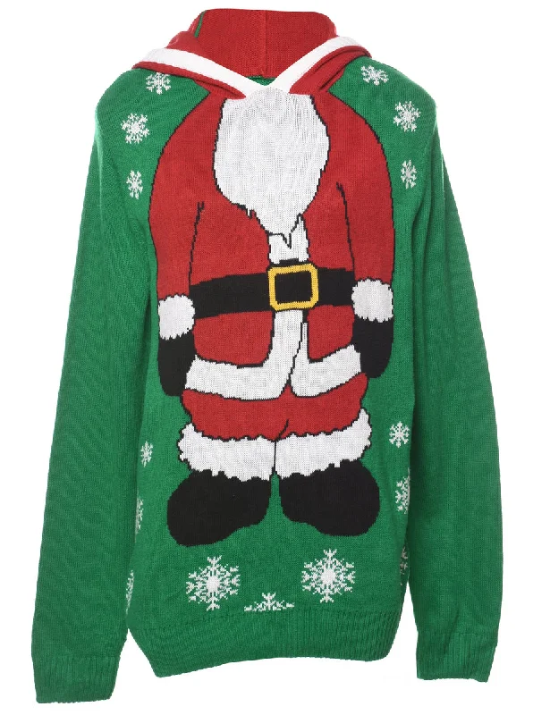 Weekend Deals That Sizzle Santa Claus Christmas Jumper - L