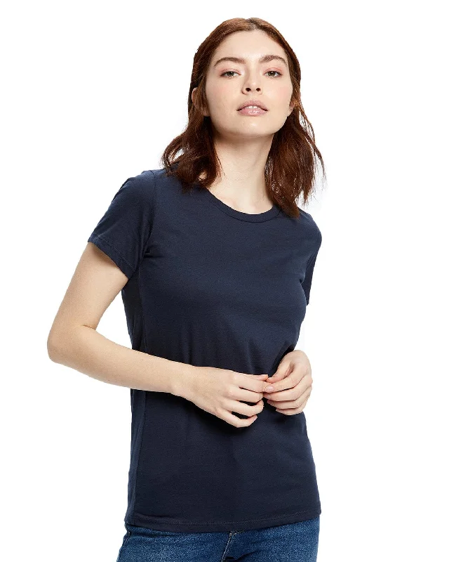 Flash Sale US Blanks Ladies Made in USA Short Sleeve Crew T-Shirt | Navy Blue