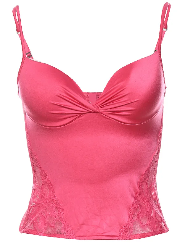 Weekend Specials Just for You Sheer Pink Top - M