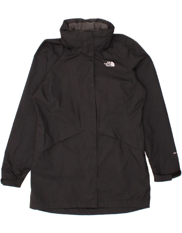 Fantastic Savings THE NORTH FACE Womens Hooded Raincoat UK 14 Medium Black Polyester