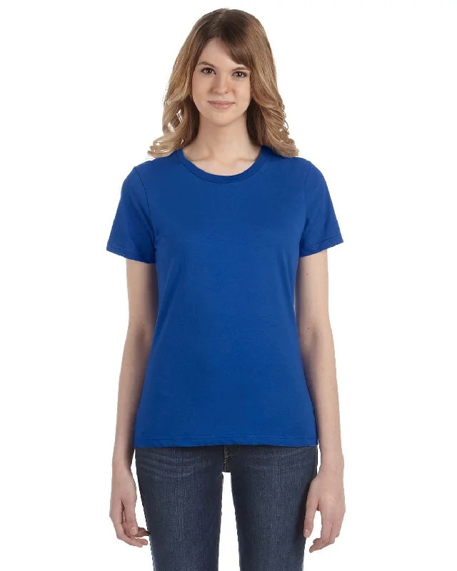 Weekend Deals That Please Anvil Ladies Fashion Fit T-Shirt | Royal Blue