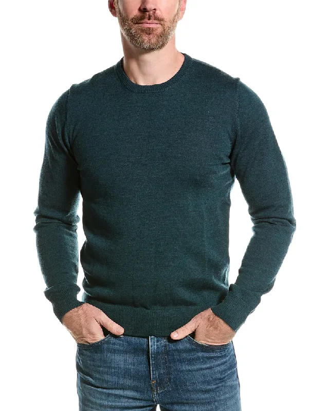 Weekend Shopping Extravaganza Mette mens  Merino Wool Crewneck Sweater, l, Green